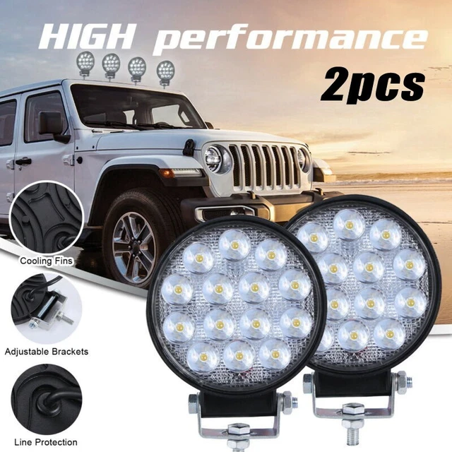 2pcs Set Auto Camion LED Lavoro Luci 24W Pois 12V-24V Lampadina Ricambio