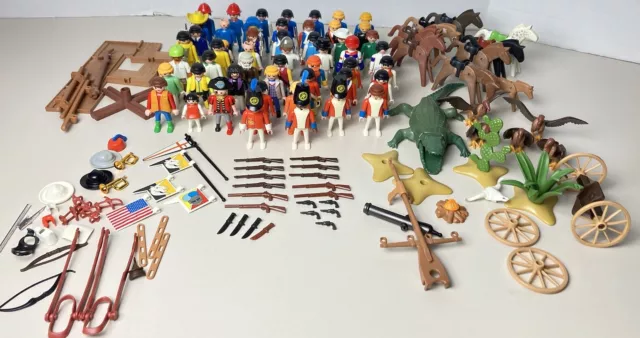 HUGE LOT Of Playmobil Medieval Times & Pirates Soldiers Figures & Accessories