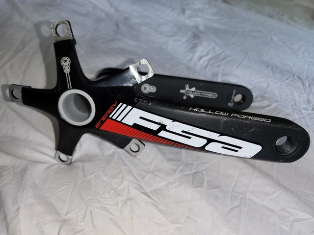 Fsa Energy Hollow Forged Crankset 172.5 Black New Un-Used No Rings Bb30 130