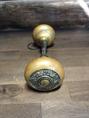 Door Knobs Pair of Antique Vintage Victorian Brass Ornate