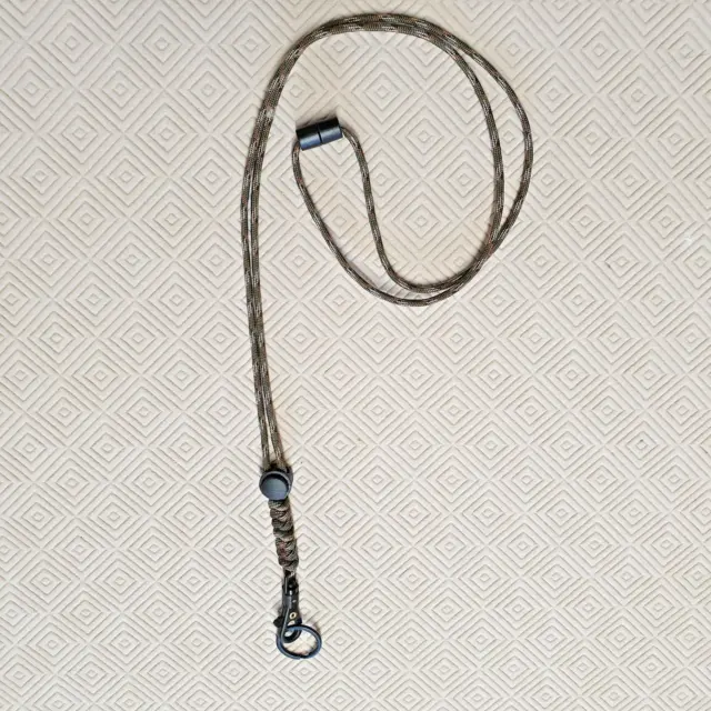 Survival Stealth Paracord Neck Lanyard for many uses (Military / Special Forces)