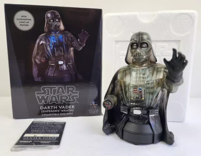 Star Wars Darth Vader Emperor's Wrath Gentle Giant Mini Bust Resin Statue 2018