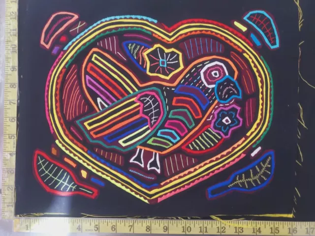 Panama Kuna Mola Folk Art Reverse Applique Embroidery Quilted 1926