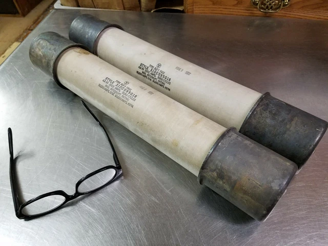 2 Vintage Westinghouse Giant 18" Frankenstein Fuses, Type CLE-1 310C095G18 200E