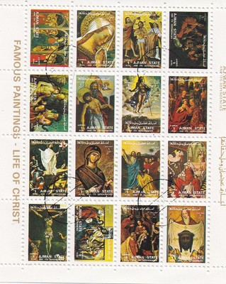 Collection de timbres différents oblitérés de AJMAN STATE APOLLO Lot de 9 