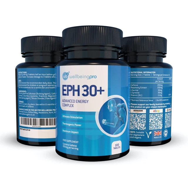 EPH30+ ADVANCED ENERGY Tablets Diet Slimming Pills PreWorkout