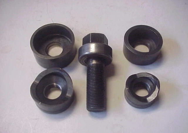 2 Greenlee 1-1/4" & 1" Conduit Knockout Punches w Draw Stud