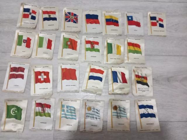 25 Kensitas Silk Flags - National & British Empire, 1930s