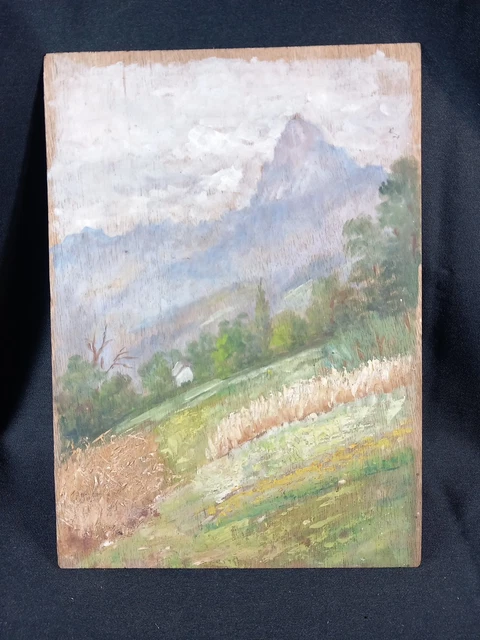 Peinture - Le phare de la Vieille - Marine - Huile et couteau - Bois