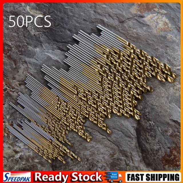 50pcs Metal Drill Bits Effort Saving Twist Drill Bit for Woodworking Accessories