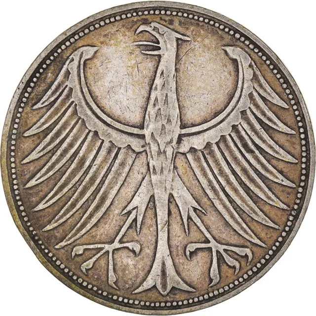 [#386314] Coin, GERMANY - FEDERAL REPUBLIC, 5 Mark, 1951, Stuttgart, EF(40-45),