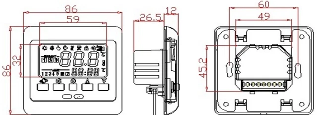 Thermostat Numérique Ambiant Chauffage par le Sol Programmable Argent #860 3