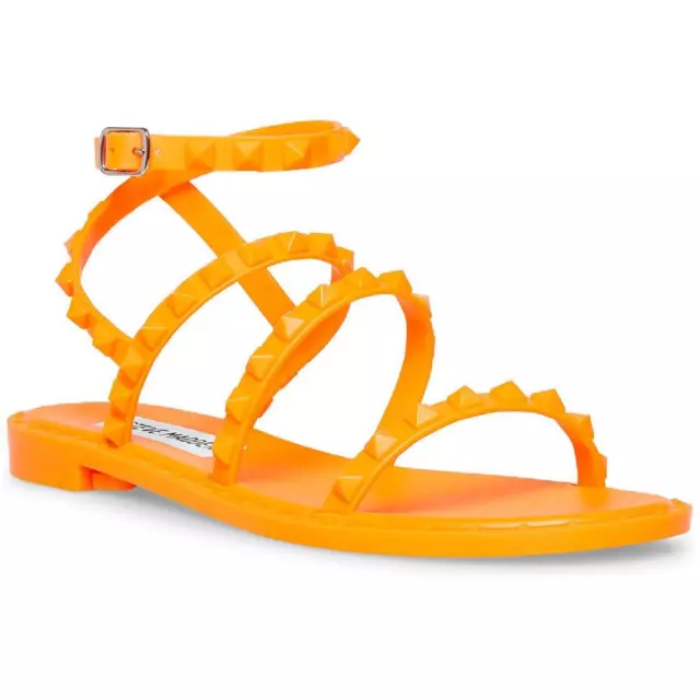 STEVE MADDEN WOMENS Travel Orange Jelly Flats Shoes 8 Medium (B,M) BHFO ...