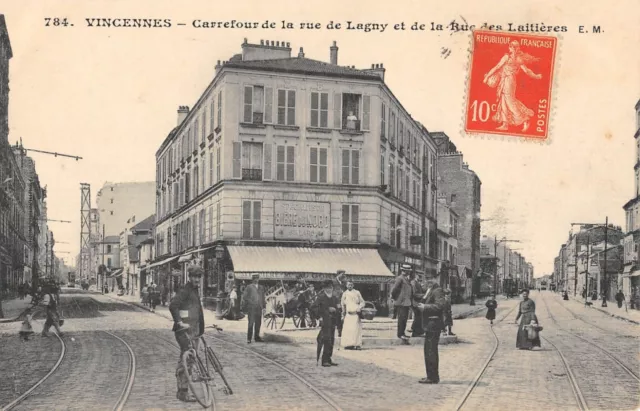 Cpa 94 Vincennes / Crossroads De La Rue De Lagny Et De La Rue Des Laitieres