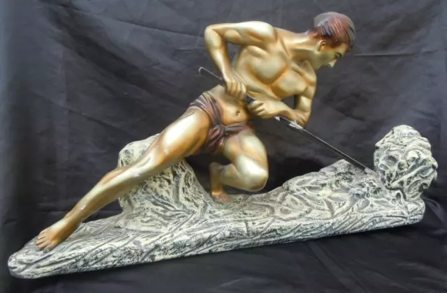 Sculpture homme athletique époque Art Déco 1930  Adolpho Cipriani sculpture