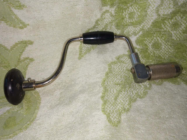 Soviet Vintage Manual Woodworking Ratcheting Tool Brace Hand Auger Drill