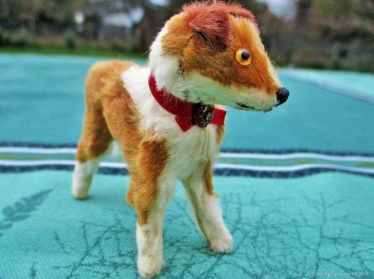 Ancien Jouet Chien Miniature - Poupée Figurine Début XXe Siècle - Fabrication Française