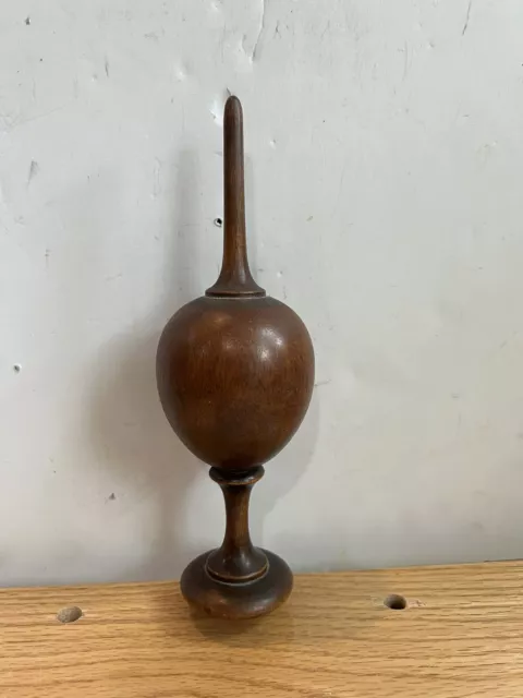 Antique grandfather 5 tube clock top finial wood for project