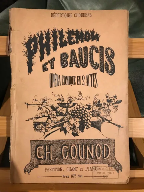 Charles Gounod Philémon et Baucis partition chant piano éditions Choudens