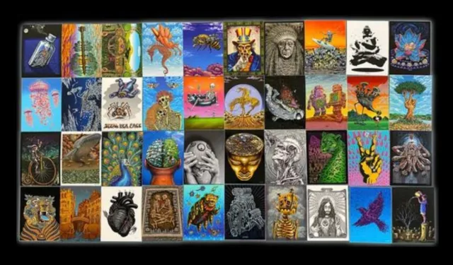 Emek Collectors Sticker Set 40 Sticker Set Animals Bots Mortality Peaceful 4x3