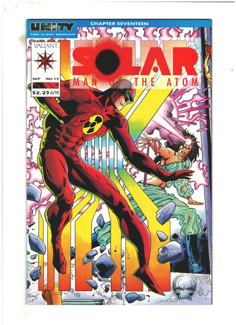 Solar, Man of the Atom #13 NM- 9.2 Valiant 1992 Jim Shooter Unity pt.17
