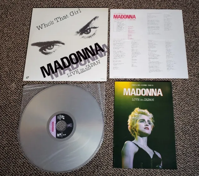 Madonna Who's That Girl Live in Japan Mitsubishi Special Laserdisc w/ Photo Book