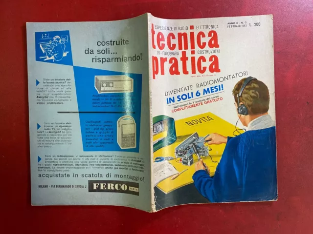 TECNICA PRATICA n.2/1963 Rivista Radio Elettonica /vedi indice) con Pubblicità