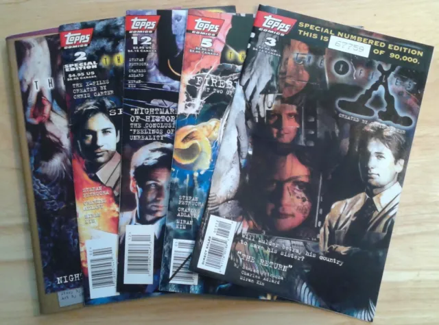 The X-Files Lot of 5 Comics Topps Agent Mulder Agent Scully Chris Carter