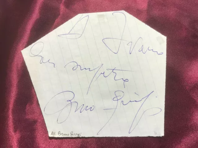 Autografo BRUNO GIORGI (†2010)-originale-Ex-Reggiana/Palermo/Atalanta-IN PERSON