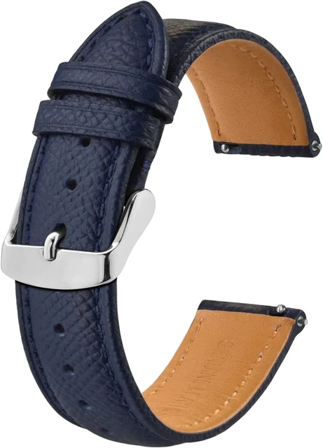 Cinturini per Orologi Con Sgancio Rapido, Cinturino in Pelle Strutturata per Uom