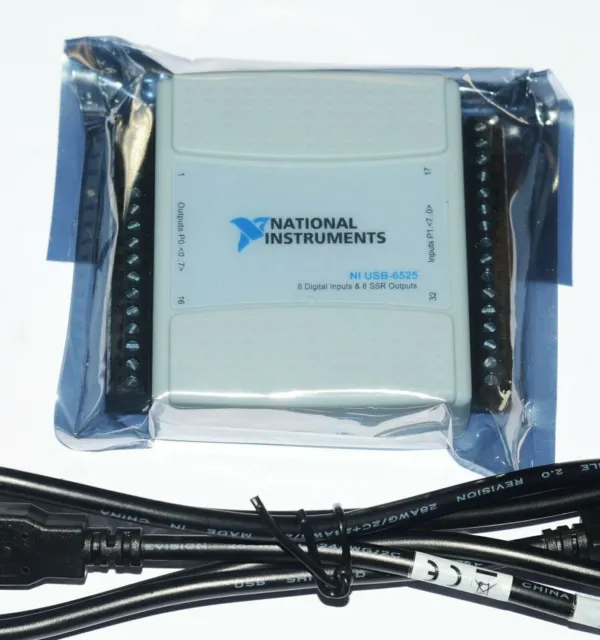 National Instruments NI USB-6525 Digital I/O / Relay Device, 8ch SSR 8ch DI 3