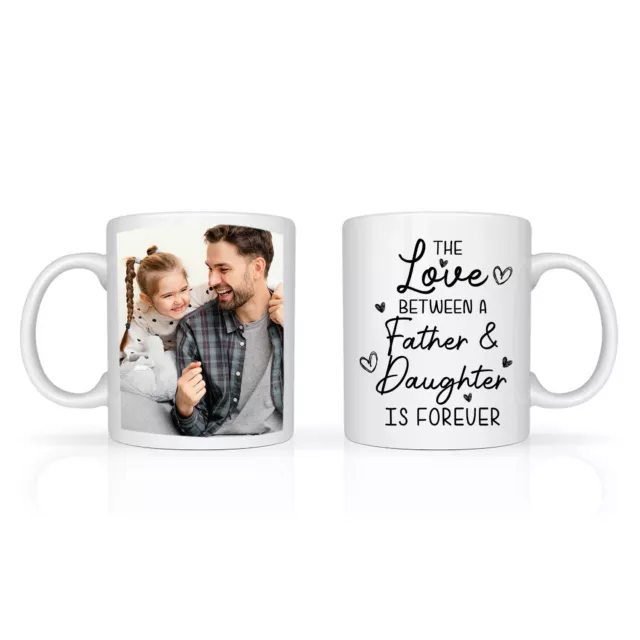 Daddy & Daughter Personalised Fathers Day Birthday Gifts Photo Mug Coffee Cup