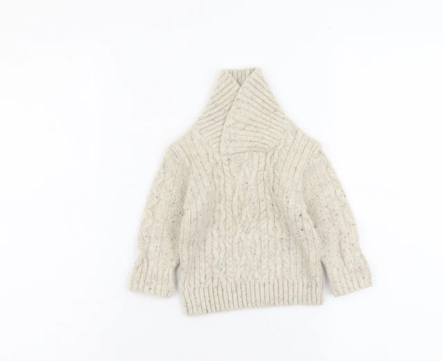 NEXT Boys Beige Acrylic Pullover Jumper Size 3-6 Months Pullover