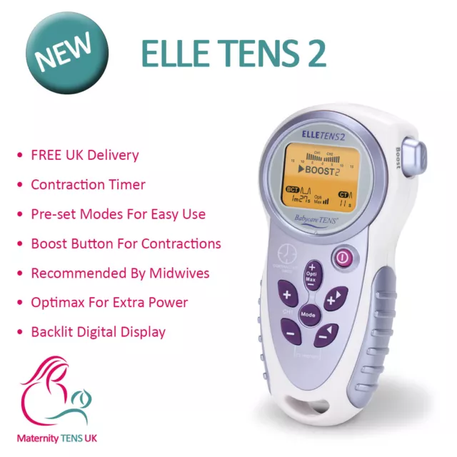 Elle TENS2 with Contraction Timer & Opti-Max Technology - Maternity TENS Machine 2