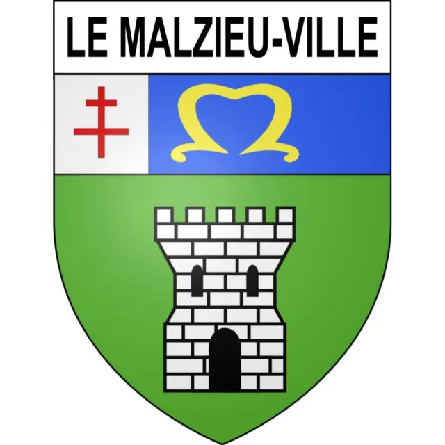 Le Malzieu-Ville 48 ville sticker blason écusson autocollant adhésif