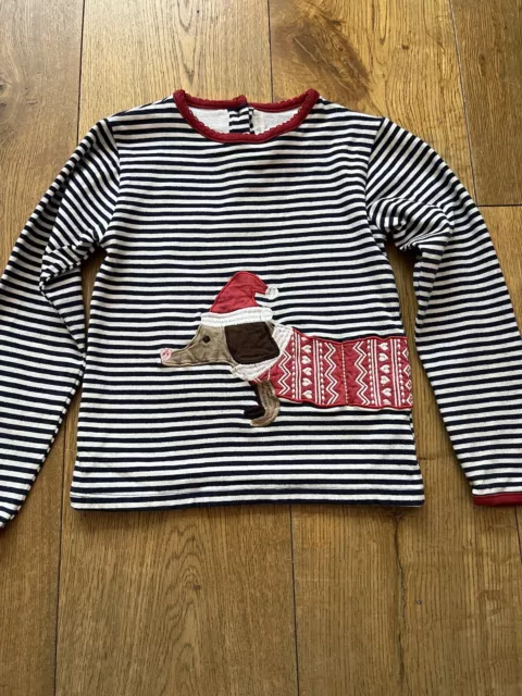 Jojo Maman Bebe Girls Christmas Long Sleeved Top, Age 4-5 Years