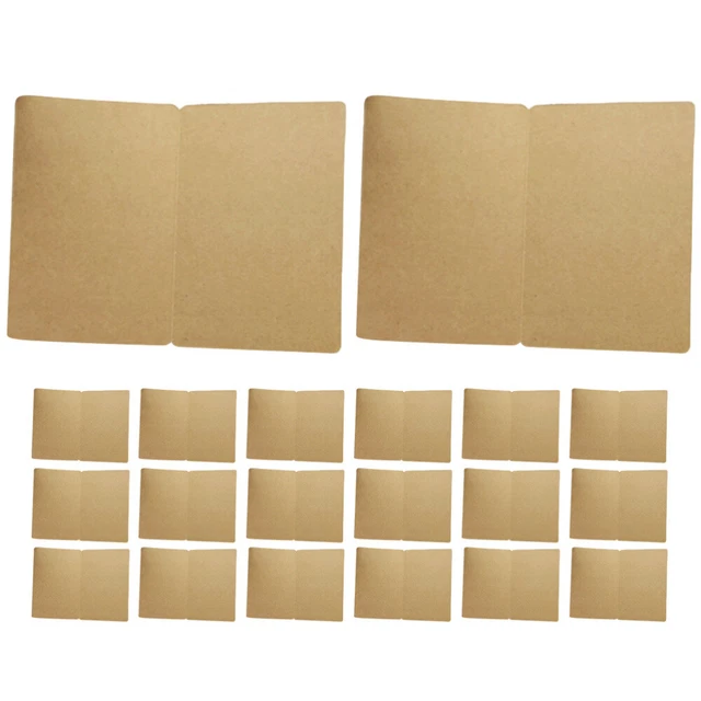 20 tarjetas en blanco tarjetas de felicitación rústicas en blanco interior Kraft tarjeta plegable