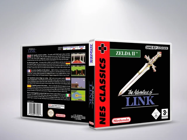 Zelda II The Adventure of Link / Nes Replacement GBA Cover and Case NOGAME - PAL