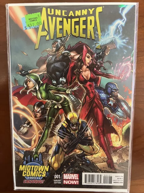 Uncanny Avengers 1 J Scott Campbell Midtown Variant Nm Interlocking Cover X-Men