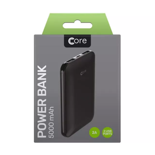 Core 5000mAh BATTERIE PORTATILI Dual Port