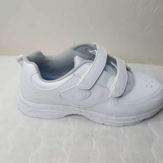 Propet Eden Double Strap Leather Walking Shoe Casual White Womens Size  9.5 XX4E