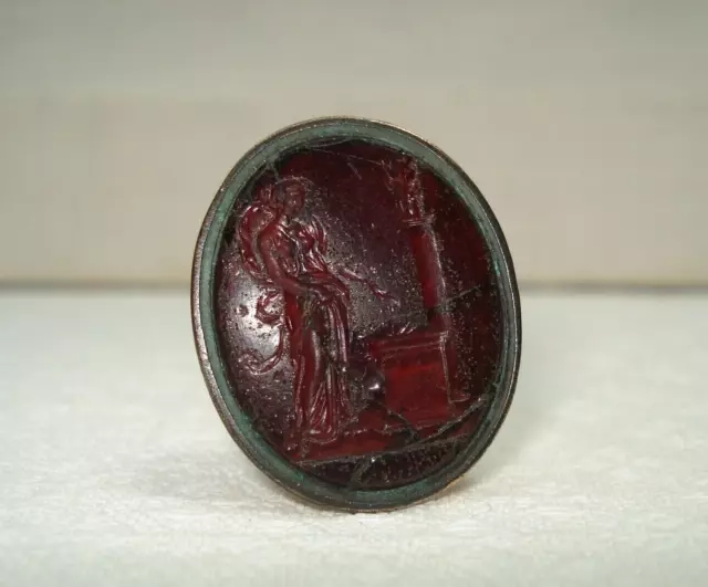 Antique Rare Ancient Vintage Greek Seal Carnelian Intaglio