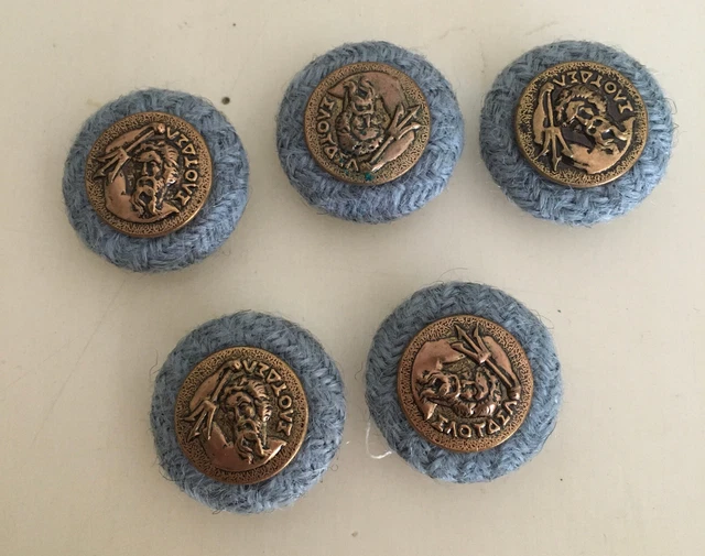 Boutons Ronds Dorés Avec Strass Acrylique - Lot De 5 - 2cm De Diamètre - Pour Tricot