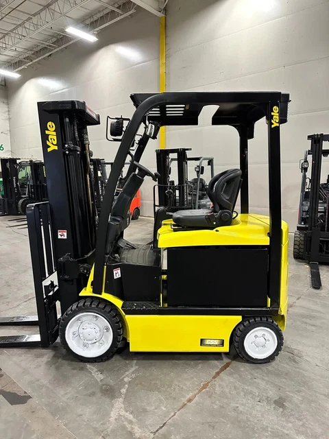 2012 Yale ERC050VG 5000LB 3 Stage Mast Electric Cushion Forklift - Reconditioned