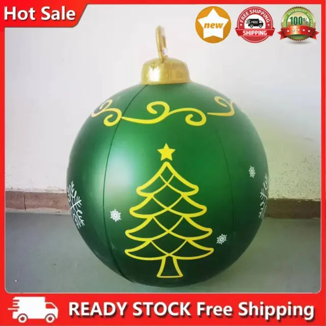 Palla di Babbo Natale gonfiata 60 cm PVC palla giocattolo grande versatile arredamento interno/esterno