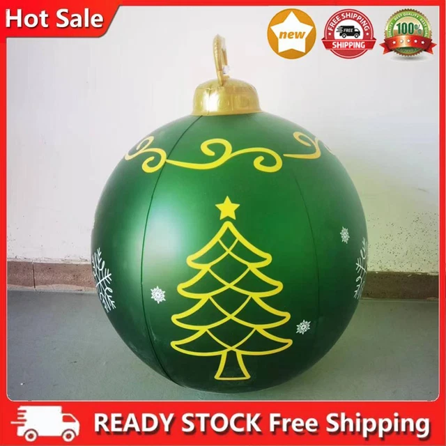 Palla di Babbo Natale gonfiata 60 cm PVC palla giocattolo grande versatile arredamento interno/esterno