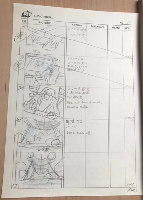 JAYCE AND THE WHEELED WARRIORS Original STORYBOARD Animation Art Drawing DIC Ent