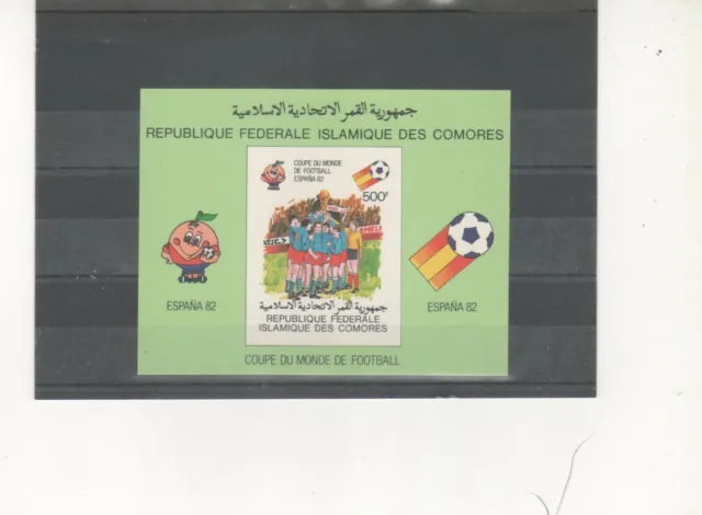 FUTBOL- Copa del Mundo España 82 HB de R.F. Comores nueva(según foto)