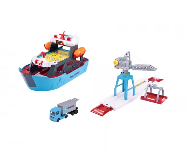 Majorette Spielzeug Auto Creatix Logistic Freight Ship+1 vehicle Neu