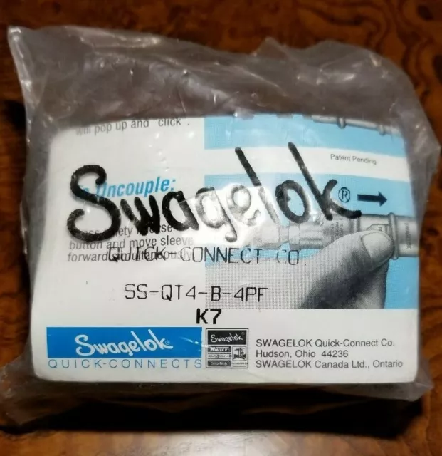 SWAGELOK QUICK CONNECT SS-QT4-B-4PF K7 NEW in Package